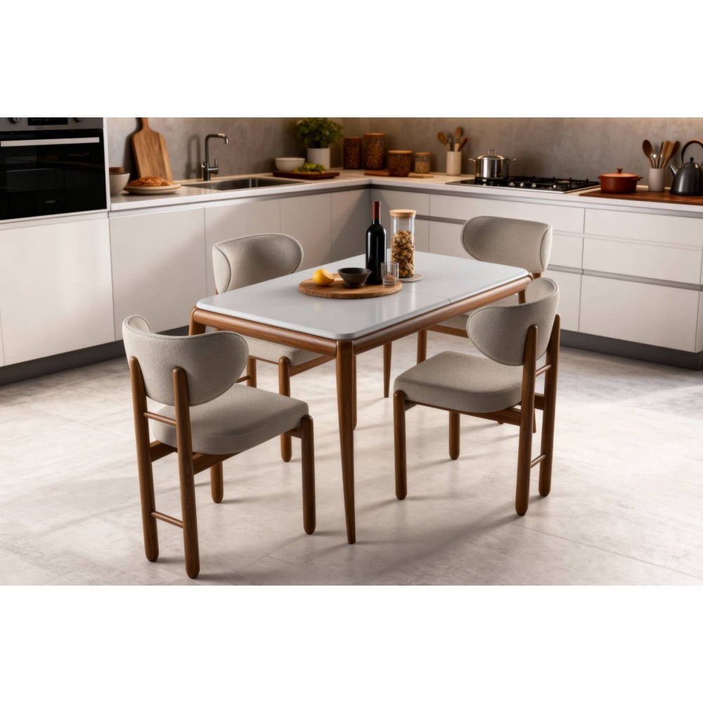 Fagus Masa Takımı - Karbeyaz