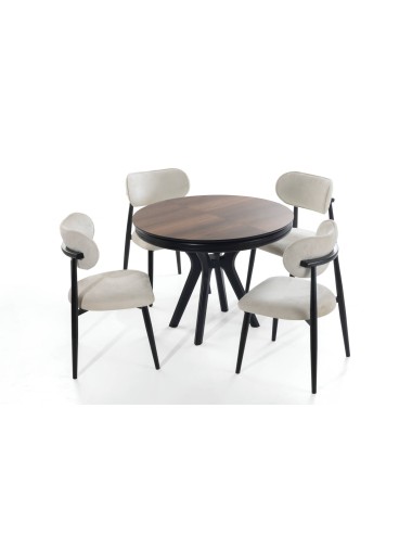 Leon Retro Yuvarlak Masa Takımı - Hamilton