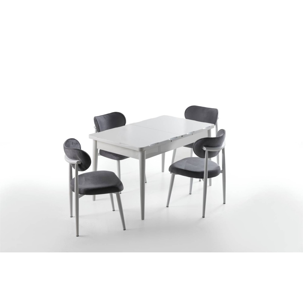 Metropol Kelebek Masa Takımı - Karbeyaz