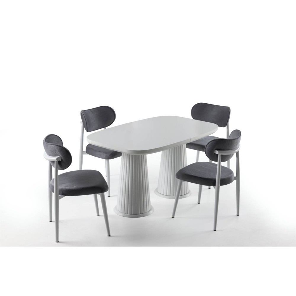 Porto Bohem Masa Takımı - Karbeyaz